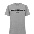 Jakob Ingebrigtsen men's T-shirt in grey with bold name lettering