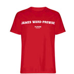 James Ward-Prowse men's T-shirt in red with bold name lettering