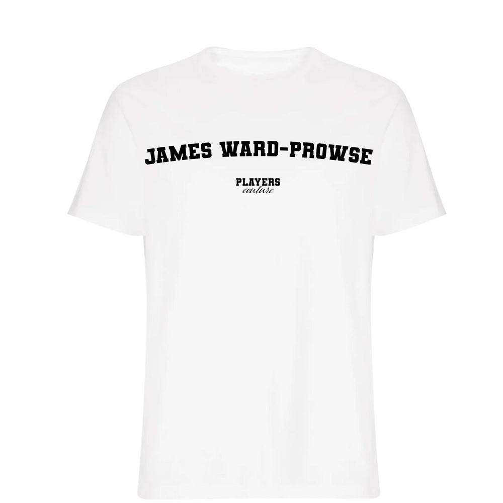 James Ward-Prowse men's T-shirt in white with bold name lettering