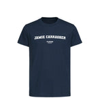 Jamie Carragher t-shirt – navy kids' t-shirt with white Jamie Carragher letters and Players Couture logo on the chest