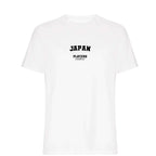 Japan men's T-shirt in white with bold name lettering