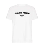 Jasmine Paolini men's T-shirt in white with bold name lettering