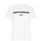 Javier Sotomayor men's T-shirt in white with bold name lettering