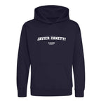 Javier Zanetti hoodie – navy kids' hoodie with white Javier Zanetti letters and Players Couture logo on the chest