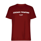 Jeremie Frimpong t-shirt – red men's t-shirt with white Jeremie Frimpong letters and Players Couture logo on the chest