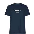 Jessie J t-shirt – navy men's t-shirt with white Jessie J letters and Players Couture logo on the chest