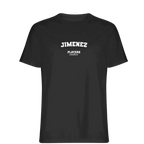 Jimenez t-shirt – black men's t-shirt with white Jimenez letters and Players Couture logo on the chest