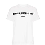 Joanna Jędrzejczyk men's T-shirt in white with bold name lettering