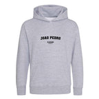 Joao Pedro hoodie – grey kids' hoodie with black Joao Pedro letters and Players Couture logo on the chest