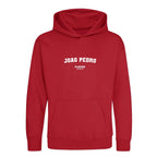 Joao Pedro hoodie – red kids' hoodie with white Joao Pedro letters and Players Couture logo on the chest