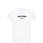 Joao Pedro t-shirt – white kids' t-shirt with black Joao Pedro letters and Players Couture logo on the chest