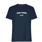 Joao Pedro t-shirt – navy men's t-shirt with white Joao Pedro letters and Players Couture logo on the chest