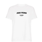 Joao Pedro t-shirt – white men's t-shirt with black Joao Pedro letters and Players Couture logo on the chest