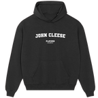 John Cleese hoodie – black men's hoodie with white John Cleese letters and Players Couture logo on the chest