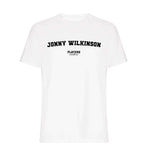 Jonny Wilkinson men's T-shirt in white with bold name lettering