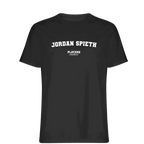 Jordan Spieth t-shirt – black men's t-shirt with white Jordan Spieth letters and Players Couture logo on the chest