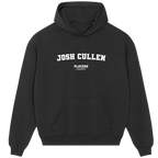 Josh Cullen hoodie – black men's hoodie with white Josh Cullen letters and Players Couture logo on the chest