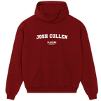Josh Cullen hoodie – red men's hoodie with white Josh Cullen letters and Players Couture logo on the chest