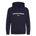 Jude Bellingham hoodie – navy kids' hoodie with white Jude Bellingham letters and Players Couture logo on the chest