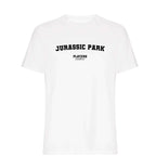 Jurassic Park men's T-shirt in white with bold name lettering