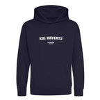 Kai Havertz hoodie – navy kids' hoodie with white Kai Havertz letters and Players Couture logo on the chest