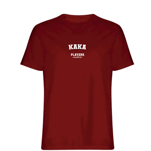 Kaka t-shirt – red men's t-shirt with white Kaka letters and Players Couture logo on the chest
