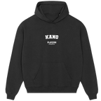 Kano hoodie – black men's hoodie with white Kano letters and Players Couture logo on the chest