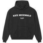 Kate Beckinsale hoodie – black men's hoodie with white Kate Beckinsale letters and Players Couture logo on the chest