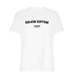 Kelvin Kiptum men's T-shirt in white with bold name lettering