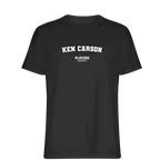 Ken Carson t-shirt – black men's t-shirt with white Ken Carson letters and Players Couture logo on the chest