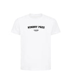 Kendry Páez t-shirt – white kids' t-shirt with black Kendry Páez letters and Players Couture logo on the chest