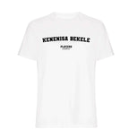 Kenenisa Bekele men's T-shirt in white with bold name lettering