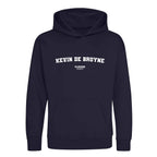 Kevin De Bruyne hoodie – navy kids' hoodie with white Kevin De Bruyne letters and Players Couture logo on the chest