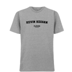 Kevin Keegan t-shirt – grey men's t-shirt with black Kevin Keegan letters and Players Couture logo on the chest