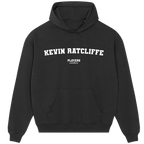 Kevin Ratcliffe hoodie – black men's hoodie with white Kevin Ratcliffe letters and Players Couture logo on the chest