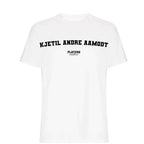 Kjetil André Aamodt men's T-shirt in white with bold name lettering