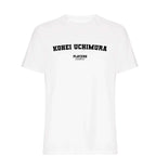 Kōhei Uchimura men's T-shirt in white with bold name lettering