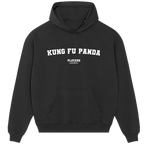 Kung Fu Panda hoodie – black men's hoodie with white Kung Fu Panda letters and Players Couture logo on the chest