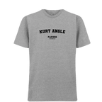 Kurt Angle t-shirt – grey men's t-shirt with black Kurt Angle letters and Players Couture logo on the chest