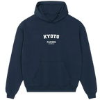 Kyoto hoodie – navy men's hoodie with white Kyoto letters and Players Couture logo on the chest