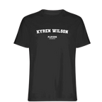 Kyren Wilson t-shirt – black men's t-shirt with white Kyren Wilson letters and Players Couture logo on the chest