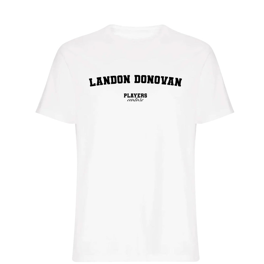 Landon Donovan men's T-shirt in white with bold name lettering