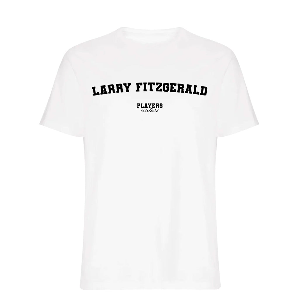 Larry Fitzgerald men's T-shirt in white with bold name lettering
