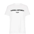 Latrell Mitchell men's T-shirt in white with bold name lettering
