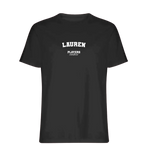 Lauren t-shirt – black men's t-shirt with white Lauren letters and Players Couture logo on the chest