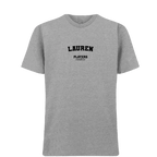 Lauren t-shirt – grey men's t-shirt with black Lauren letters and Players Couture logo on the chest
