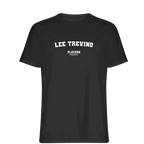 Lee Trevino t-shirt – black men's t-shirt with white Lee Trevino letters and Players Couture logo on the chest
