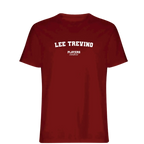 Lee Trevino t-shirt – red men's t-shirt with white Lee Trevino letters and Players Couture logo on the chest