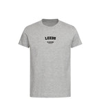 Leeds t-shirt – grey kids' t-shirt with black Leeds letters and Players Couture logo on the chest
