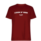 Legion Of Doom t-shirt – red men's t-shirt with white Legion Of Doom letters and Players Couture logo on the chest